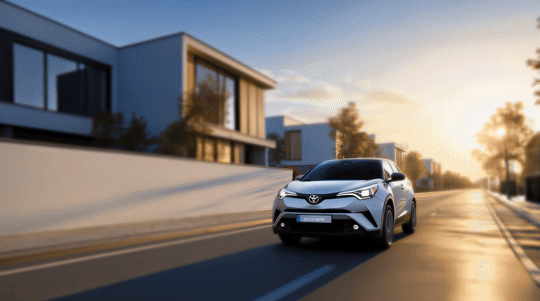 Storia visiva del SUV Toyota CH-R dal 2014 al 2023, con focus sull’evoluzione del design sportivo e aerodinamico che caratterizza l’ultima generazione.