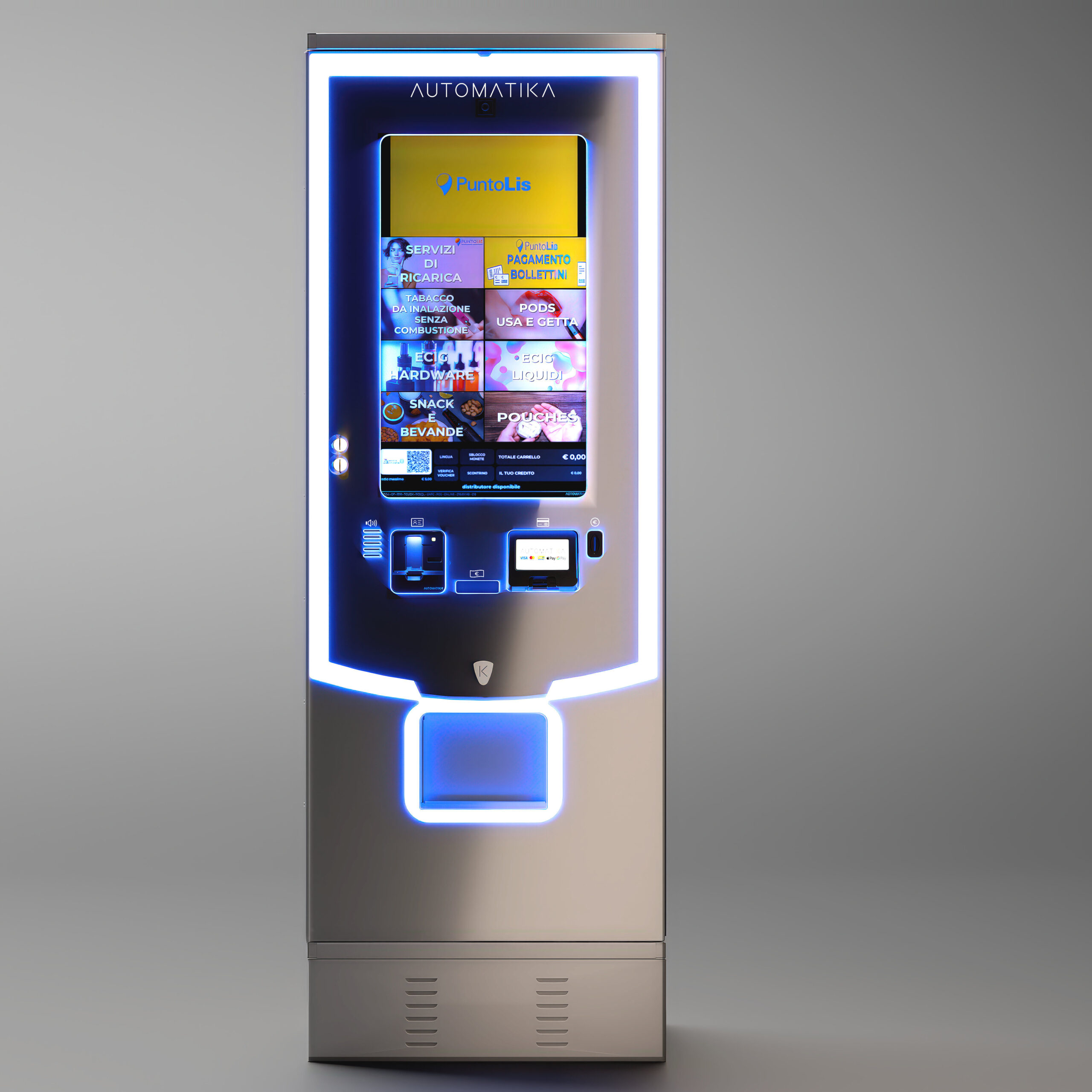 Render 3D di prodotto, Automoka, fontale