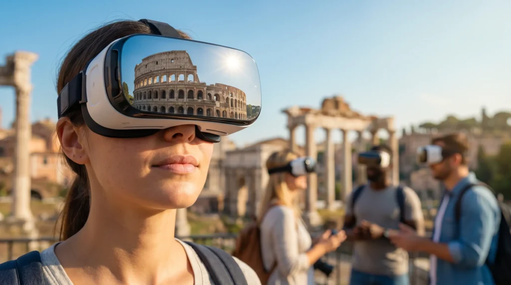 Avatar AI guida virtuale multilingua per tour immersivo in realtà virtuale