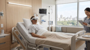 ospedale Centro clinico e ospedale utilizzano tecnologie immersive in realtà virtuale con biofeedback e data analytics per il monitoraggio fisiologico e cognitivo dei pazienti in tempo reale. Soluzioni VR applicate a supporto clinico, riabilitazione, gestione dello stress, training cognitivo e percorsi terapeutici innovativi in ambito sanitario.