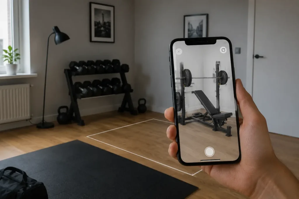 Configuratore 3D AR 2 Configuratore 3D in realtà aumentata che consente di visualizzare e personalizzare un prodotto in scala reale all'interno dell'ambiente fisico tramite dispositivo mobile