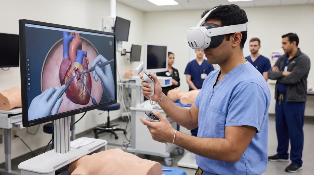 hf_20260618_142516_f5798164-1005-43f8-a8c6-c72be002eb44 Tecnologia di realtà virtuale applicata alla sanità per training medico avanzato, simulazioni cliniche e supporto alla pratica professionale
