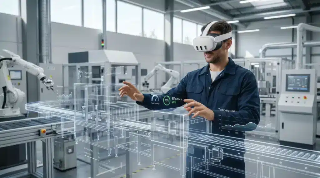 hf_20260619_154859_0f8a9bd7-762b-4728-b1e8-6e7aada18f98 Esperienza di Digital Twin in Realtà Virtuale per l’analisi e la gestione di ambienti digitali interattivi.