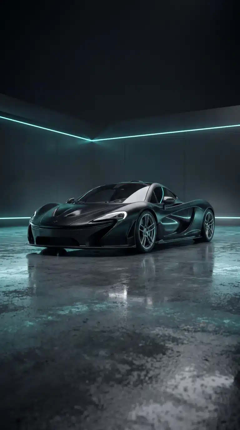 Auto sportiva in ambiente digitale per visualizzazione e configurazione automotive 3D