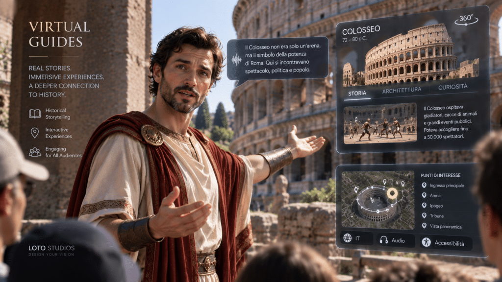 Digital virtual guide in a cultural experience