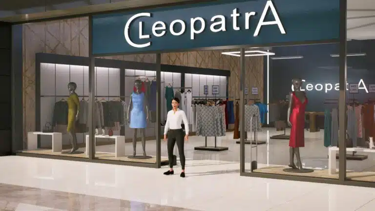 Vetrina digitale di un negozio virtuale.